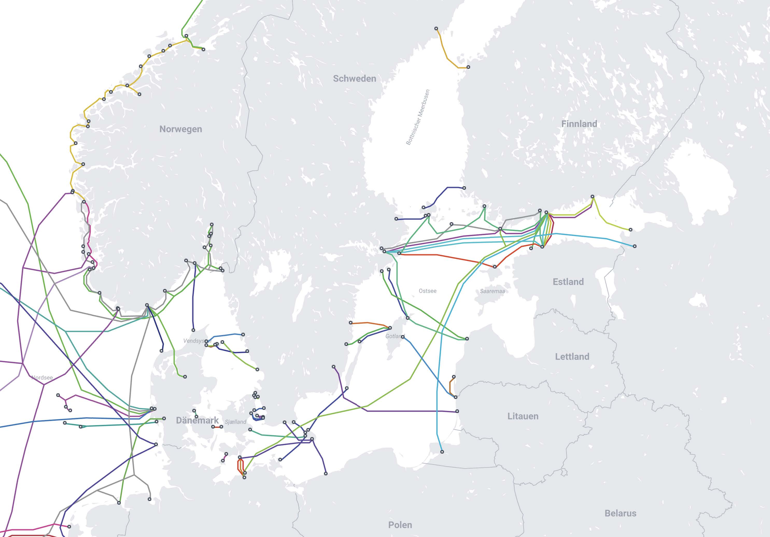 Probability of Submarine Cable Cuts in the Baltic Sea